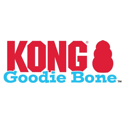 Kong Puppy Goodie Bone Rubber Met Touw Roze Of Lichtblauw Assorti