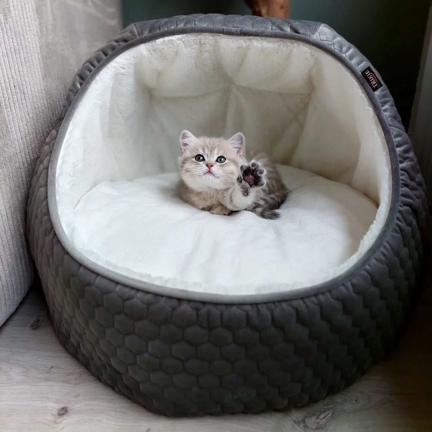 Trixie Kattenmand Iglo Livia Grijs / Creme